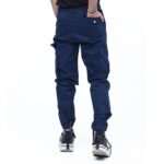 Heavy-Duty Stretchable Cotton Cargo Pants - Navy Blue - Image 2