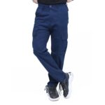 Heavy-Duty Stretchable Cotton Cargo Pants - Navy Blue