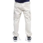 Heavy-Duty Stretchable Cotton Cargo Pants - Off White - Image 2