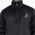 Corduroy Style Velvet Half Zip Shirt - Image 4