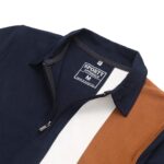 New Long Sleeved Casual High-end Polo Shirt - Navy Blue - Image 3