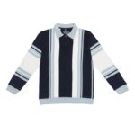 New Long Sleeved Casual High-end Polo Shirt - Multi Line - Image 2