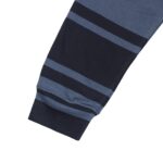 New Long Sleeved Casual High-end Polo Shirt - Blue and Black - Image 3