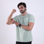 Breathable - Gym T-Shirt For Men's Aqua - Image 2