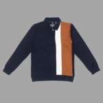 New Long Sleeved Casual High-end Polo Shirt - Navy Blue - Image 2