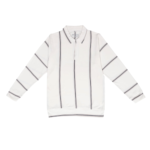 New Long Sleeved Casual High-end Polo Shirt - Off-White - Image 2